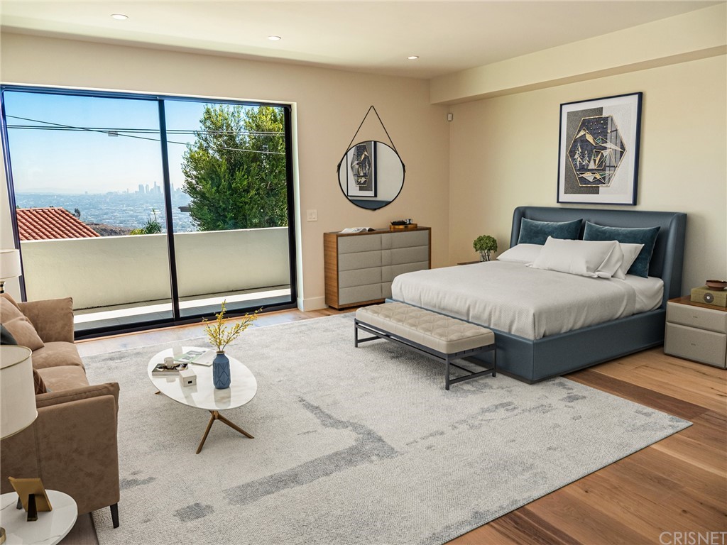 8184 Mannix Drive Los Angeles, CA 90046 - Photo 46 of 53 a living room with a bed furniture and a window