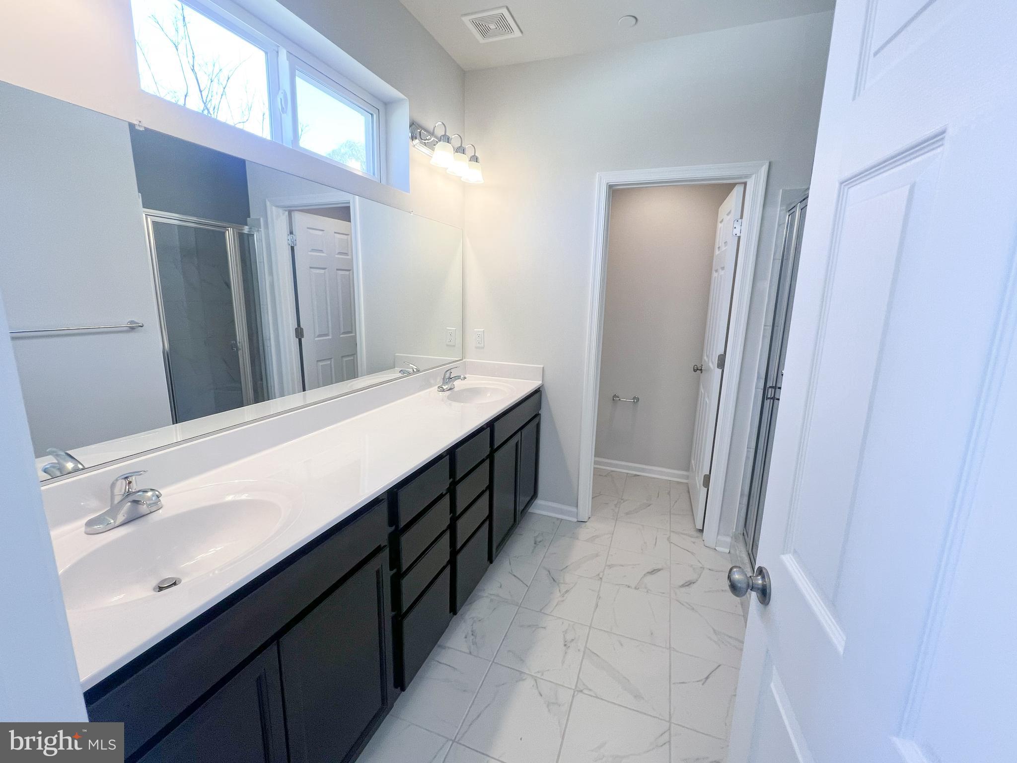 1015 Champlain Court Trappe, MD 21673 - Photo 10 of 38 a bathroom with a double vanity sink a and a mirror