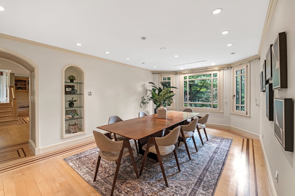 18 Hemlock Road Cambridge, MA 02138 - Photo 12 of 26 a view of a dining room with furniture window and wooden floor
