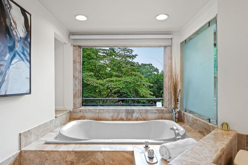 18 Hemlock Road Cambridge, MA 02138 - Photo 19 of 26 a bath tub sitting in a bathroom next to a window