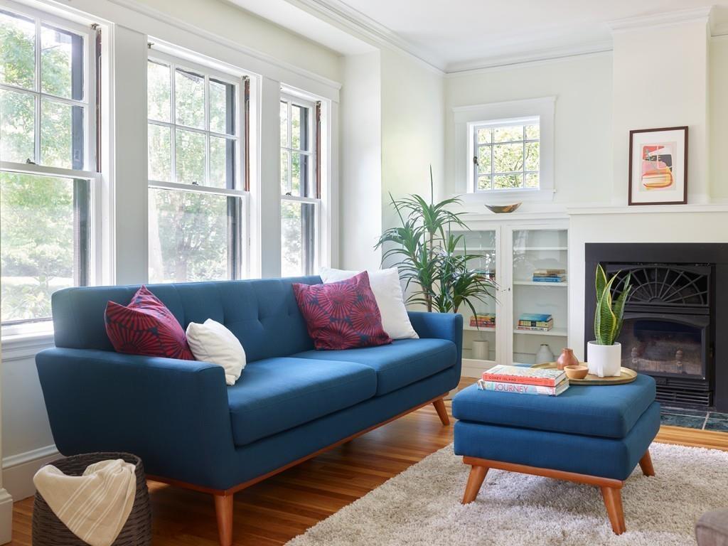18 Bonad Road Arlington, MA 02476 - Photo 4 of 23 a living room with furniture and a fireplace