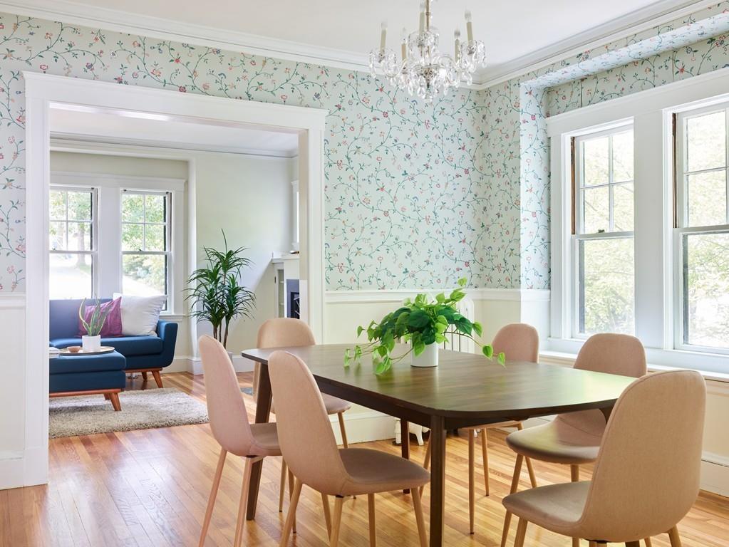18 Bonad Road Arlington, MA 02476 - Photo 5 of 23 a view of a dining room with furniture window and outside view