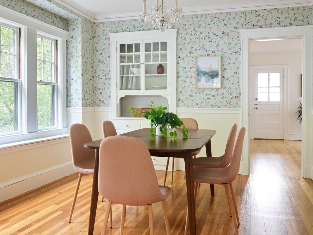 18 Bonad Road Arlington, MA 02476 - Photo 6 of 23 a dining room with furniture and wooden floor