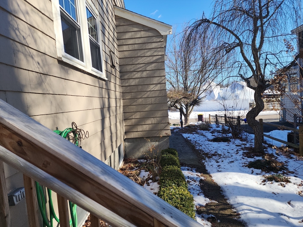 23 Brewster Road Weymouth, MA 02191 - Photo 3 of 21 a view of a backyard with plants and a large tree