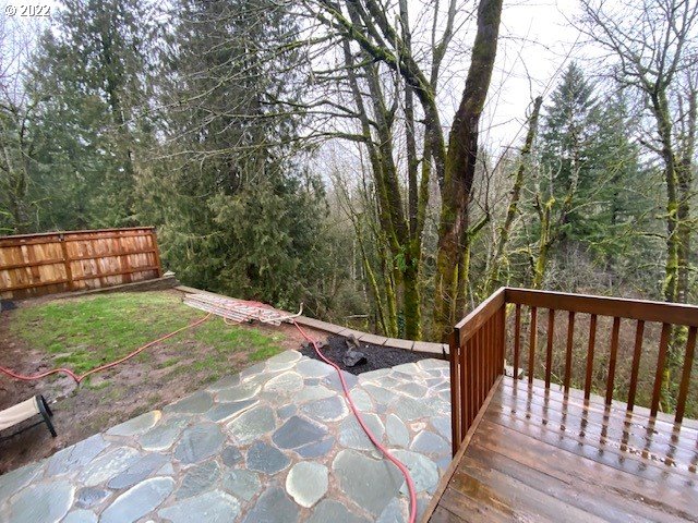 37227 Solso Road Sandy, OR 97055 - Photo 25 of 28 a view of backyard with deck and garden