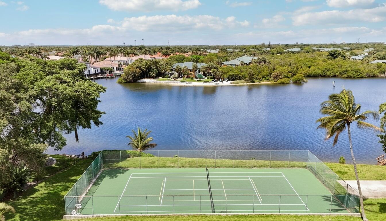 384 Golfview Road, Unit D North Palm Beach, FL 33408 - Photo 36 of 52 Waterfront Tennis & Pickle Ball Courts