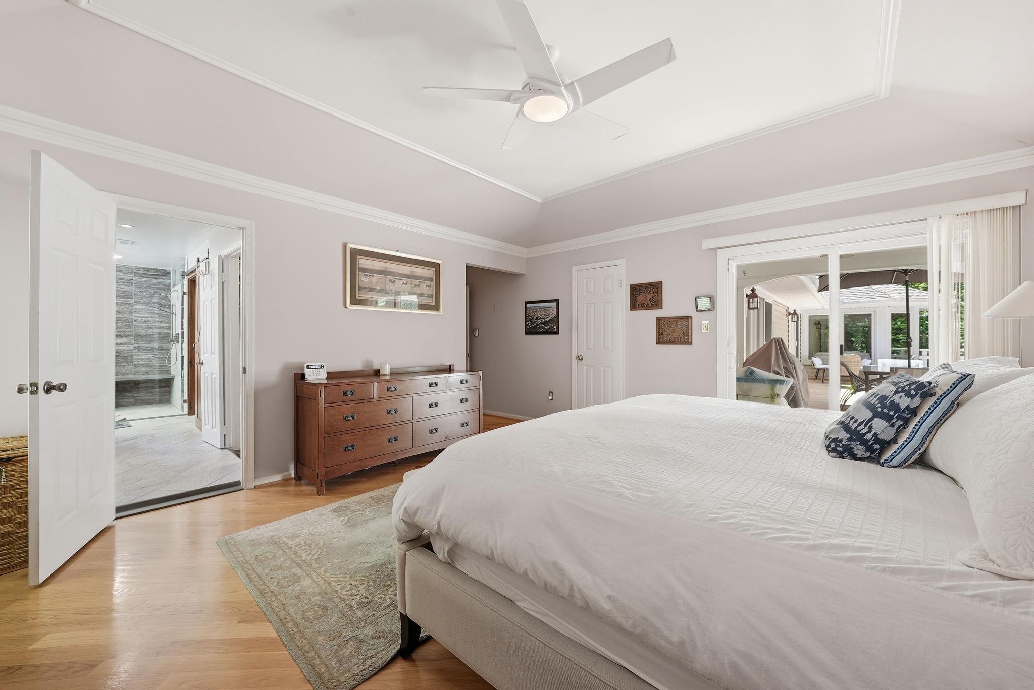 7512 Rambling Ridge Drive Fairfax Station, VA 22039 - Photo 23 of 64 Primary Bedroom with Sliding Glass Doors to Deck