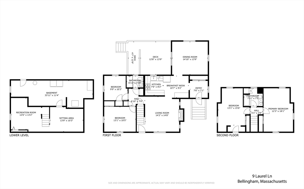9 Laurel Lane Bellingham, MA 02019 - Photo 30 of 30 a picture of a floor plan