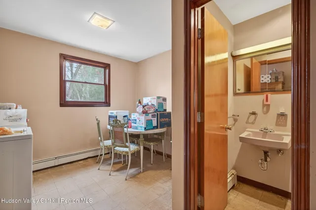 a view of a room with storage