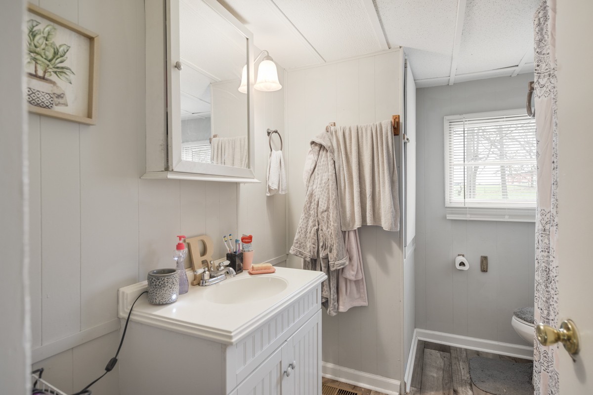 6016 Highland Road Orlinda, TN 37141 - Photo 25 of 34 a bathroom with a sink vanity and a toilet