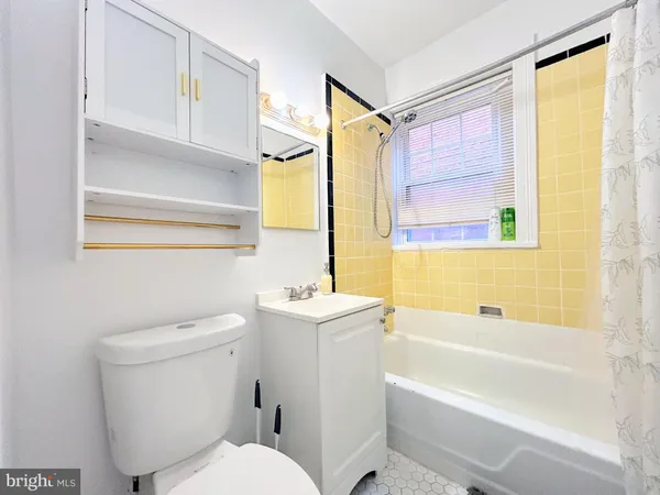 a bathroom with a sink a toilet a mirror and a bathtub