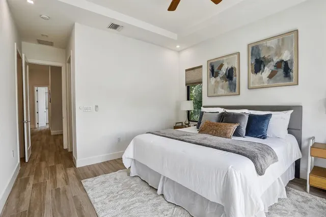 a bathroom with a mirror and a sink