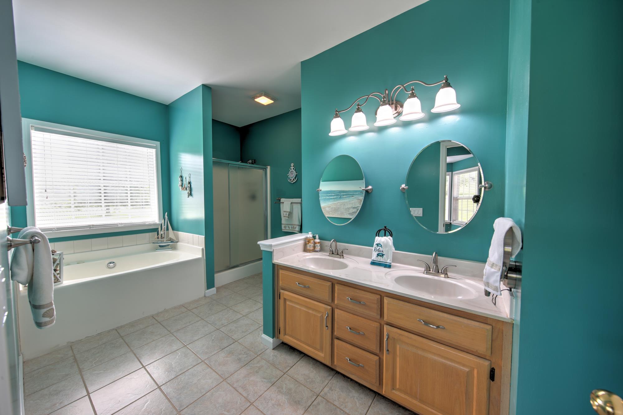 216 Red Oak Trail Spring Hill, TN 37174 - Photo 14 of 24 Large Master Bathroom with Dual Sink Vanity and Separate Tub Shower