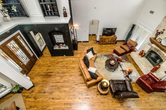 a view of a lake with a mountain in the background