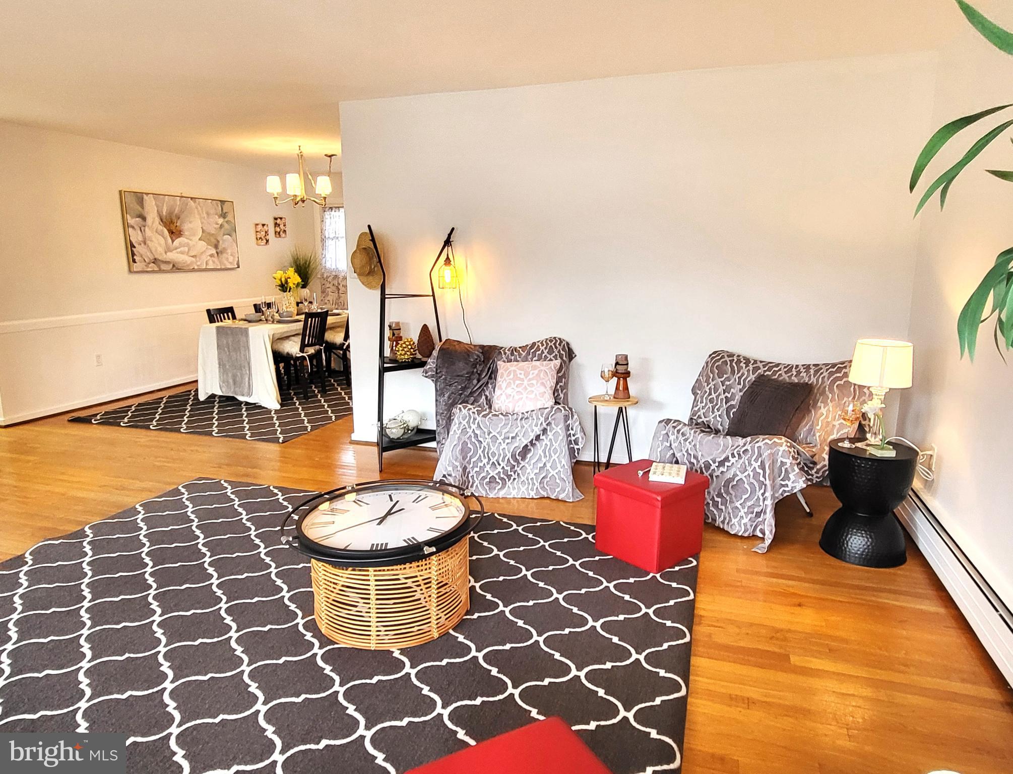 Spacious living area with modern charm.