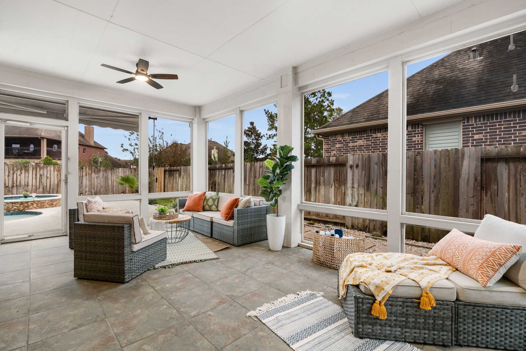 307 Arbor Ridge Lane Conroe, TX 77384 - Photo 34 of 50 a bedroom with furniture and large windows