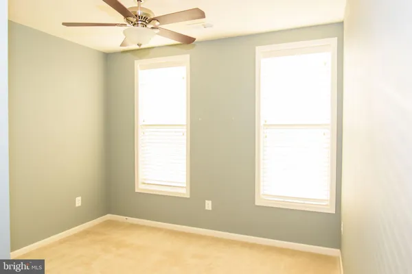 a view of a room with a window