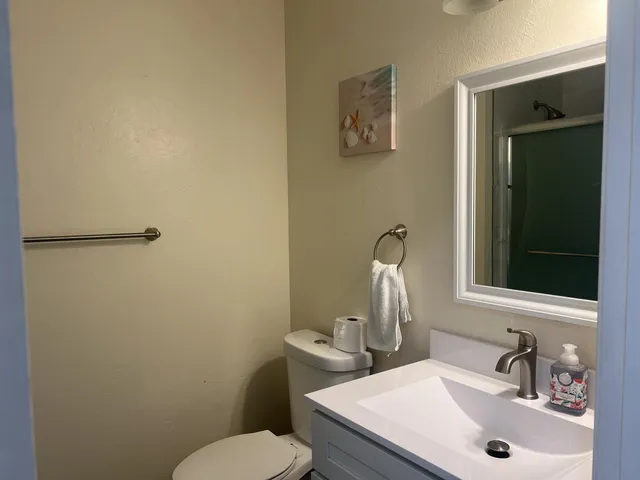 a bathroom with a sink and a toilet