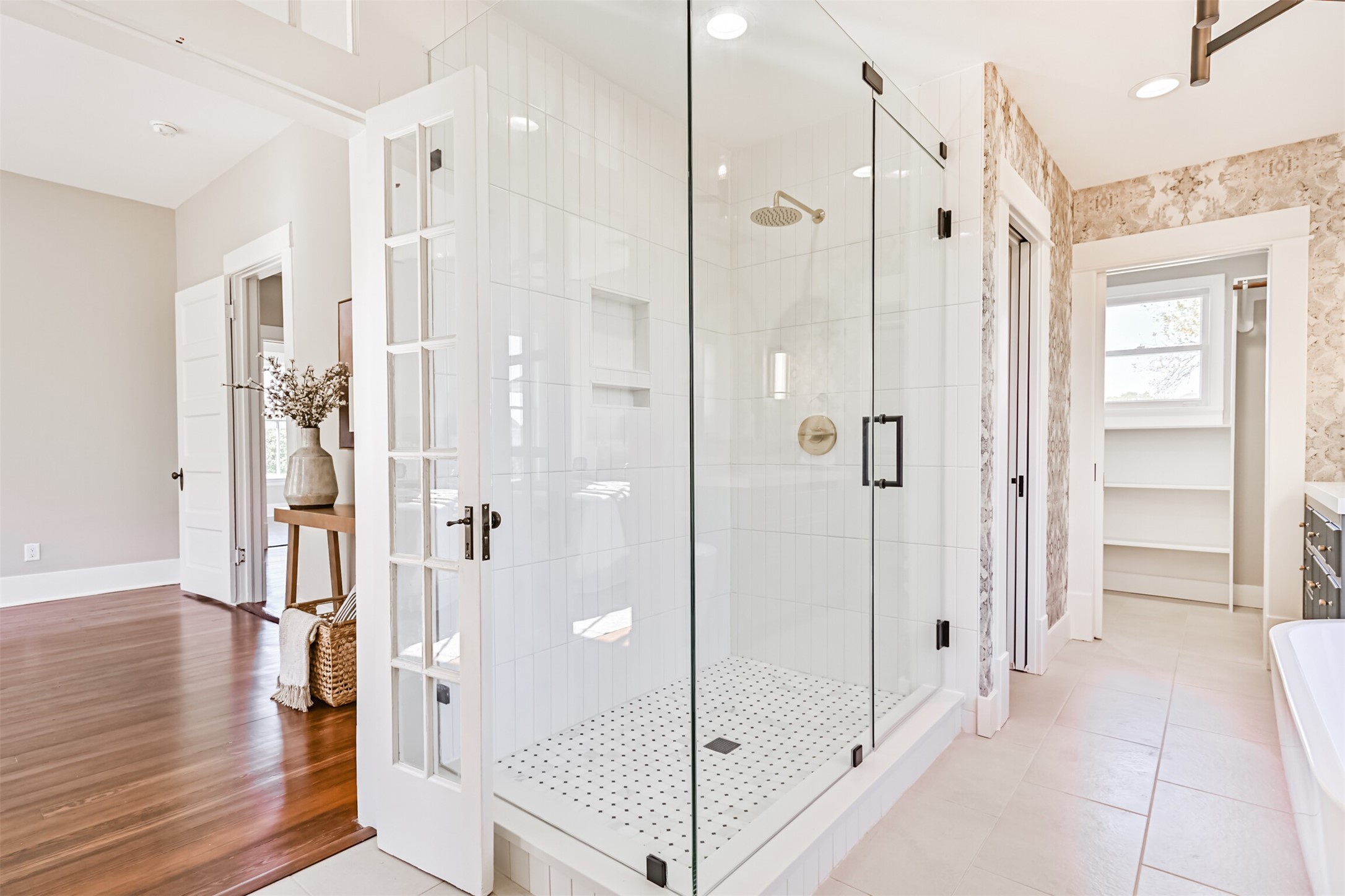 1310 Rosenberg Street Galveston, TX 77550 - Photo 22 of 50 a bathroom with a shower and a sink