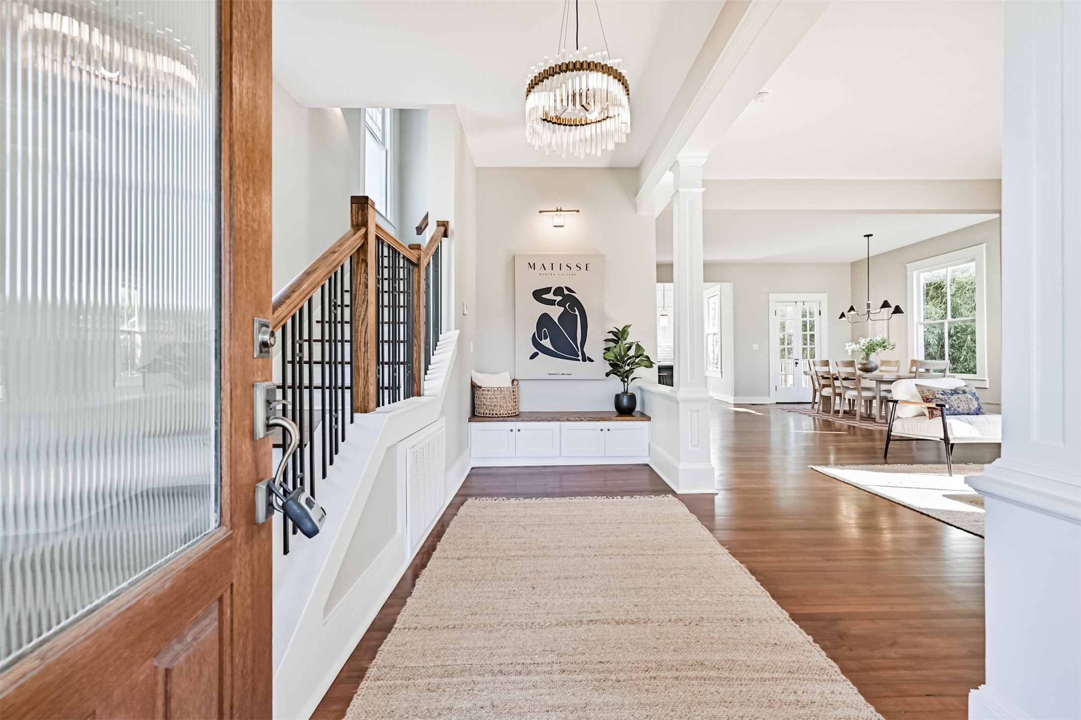 1310 Rosenberg Street Galveston, TX 77550 - Photo 3 of 50 a view of entryway and hall with wooden floor