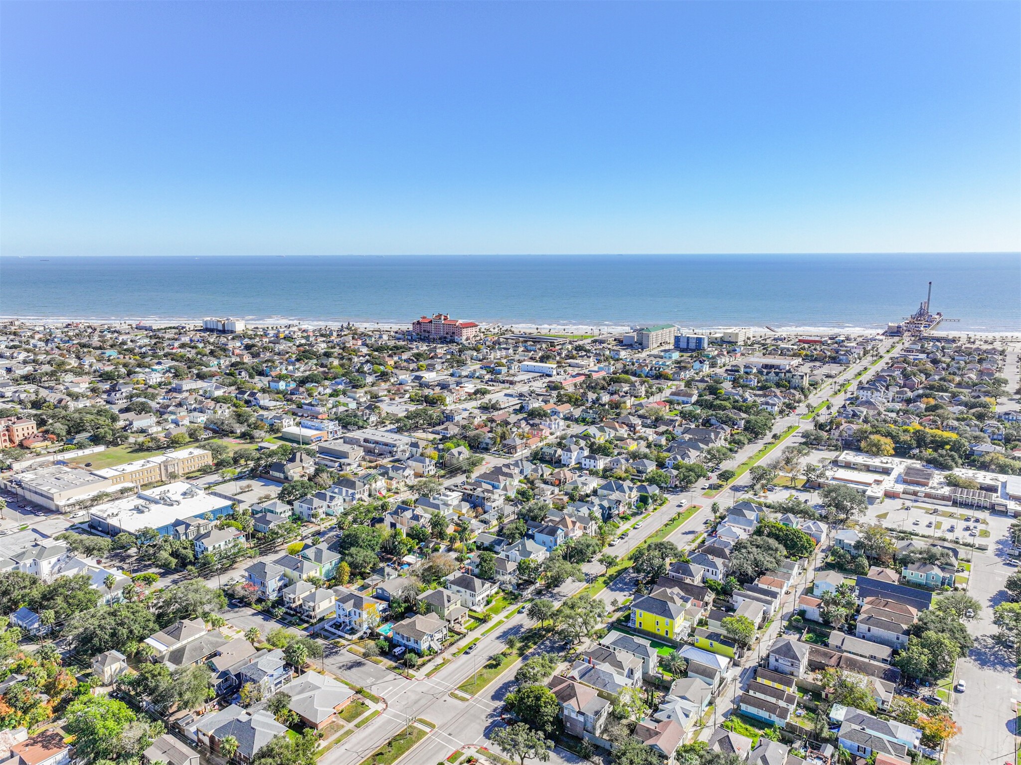 1310 Rosenberg Street Galveston, TX 77550 - Photo 43 of 50 Another aerial view of the Pier and The Grand Galvez