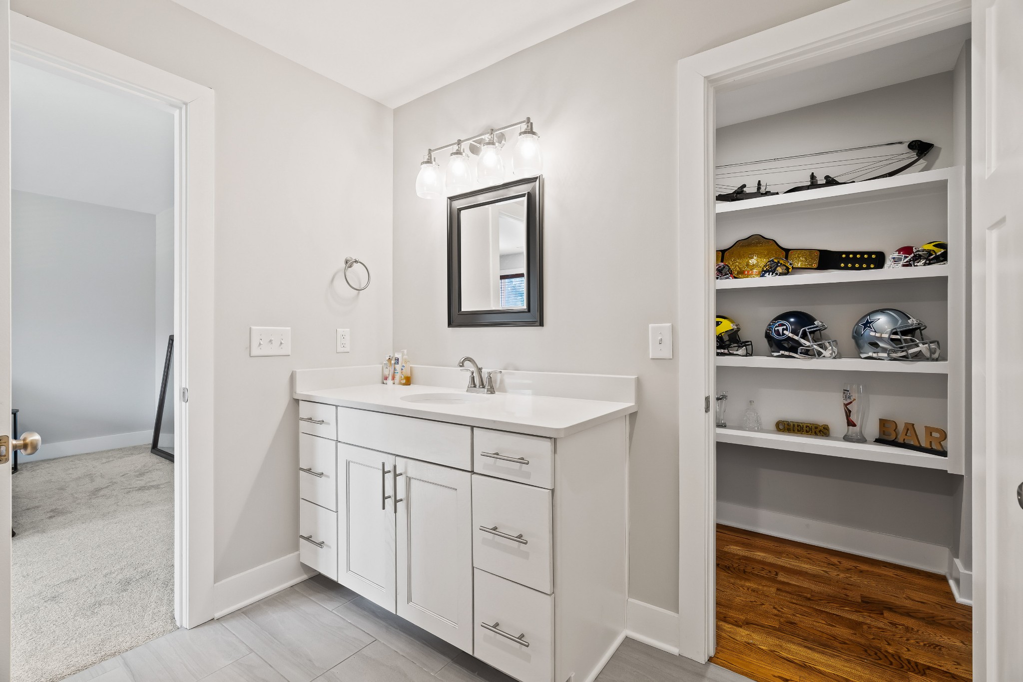 2350 Cooks Road Mount Juliet, TN 37122 - Photo 15 of 57 a spacious bathroom with a double vanity sink and a mirror