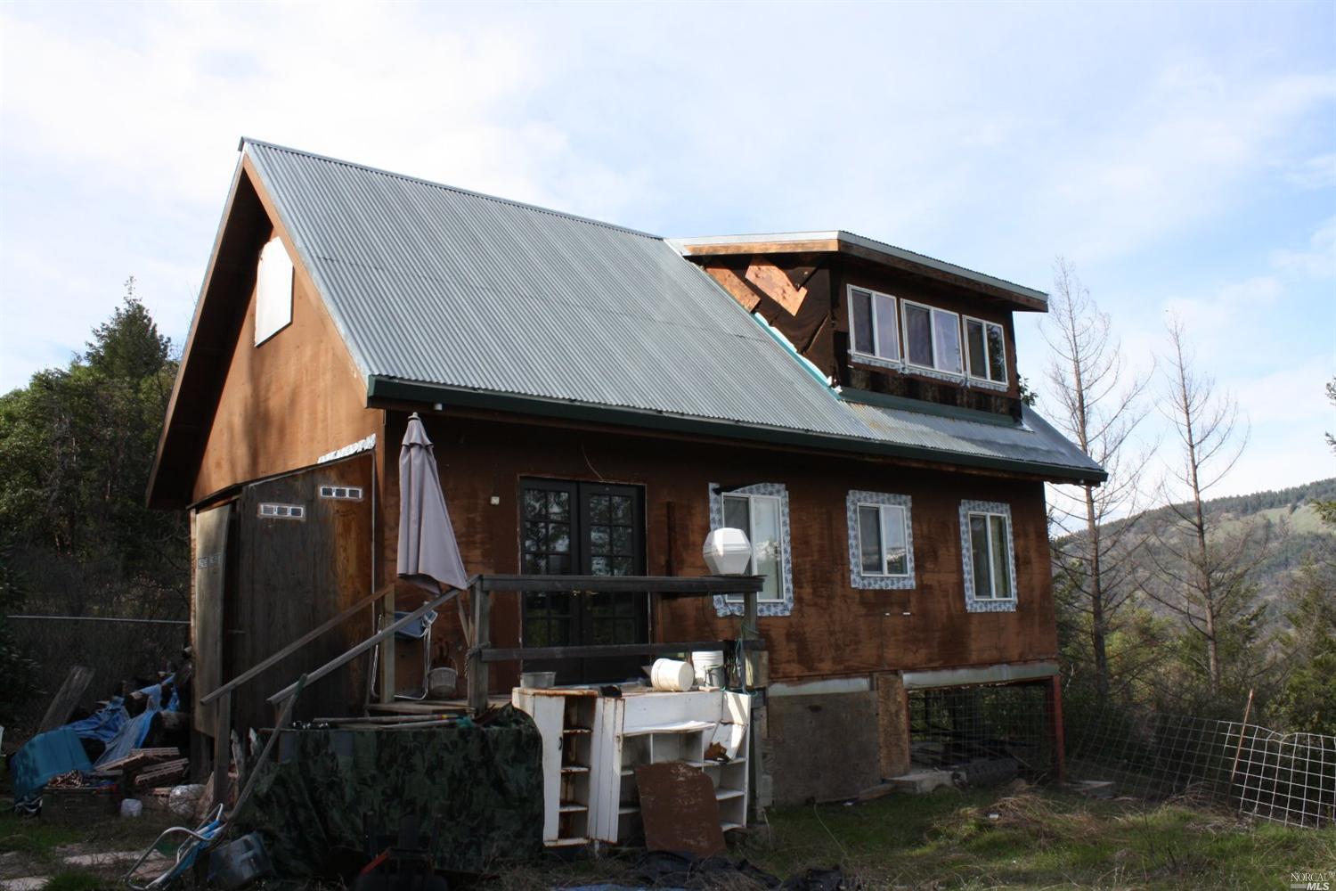 a front view of a house