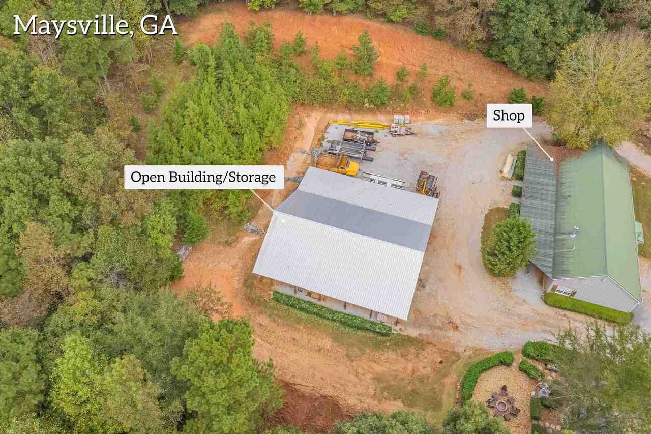 a view of a street with a building in the background