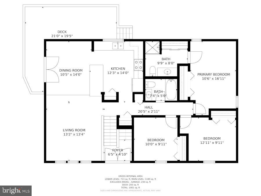 8429 Oak Stream Drive Laurel, MD 20708 - Photo 35 of 37 Main level floor plan