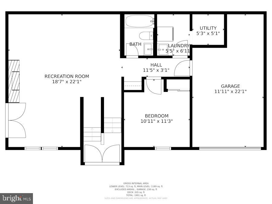 8429 Oak Stream Drive Laurel, MD 20708 - Photo 36 of 37 Lower level floor plan