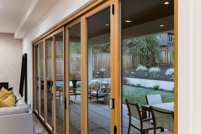a view of living room and balcony