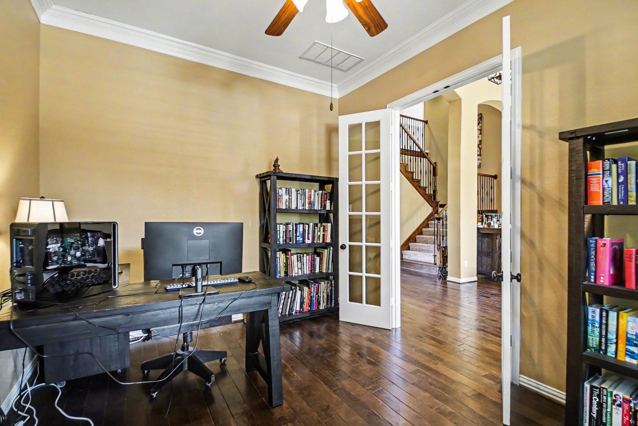 8210 Thunder Ridge Way Missouri City, TX 77459 - Photo 10 of 42 Another view of the Office/Study showing the double patio doors leading out into the living area.