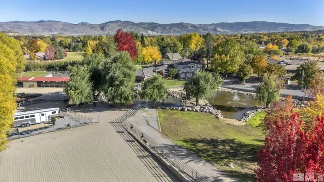 a view of a lake with houses