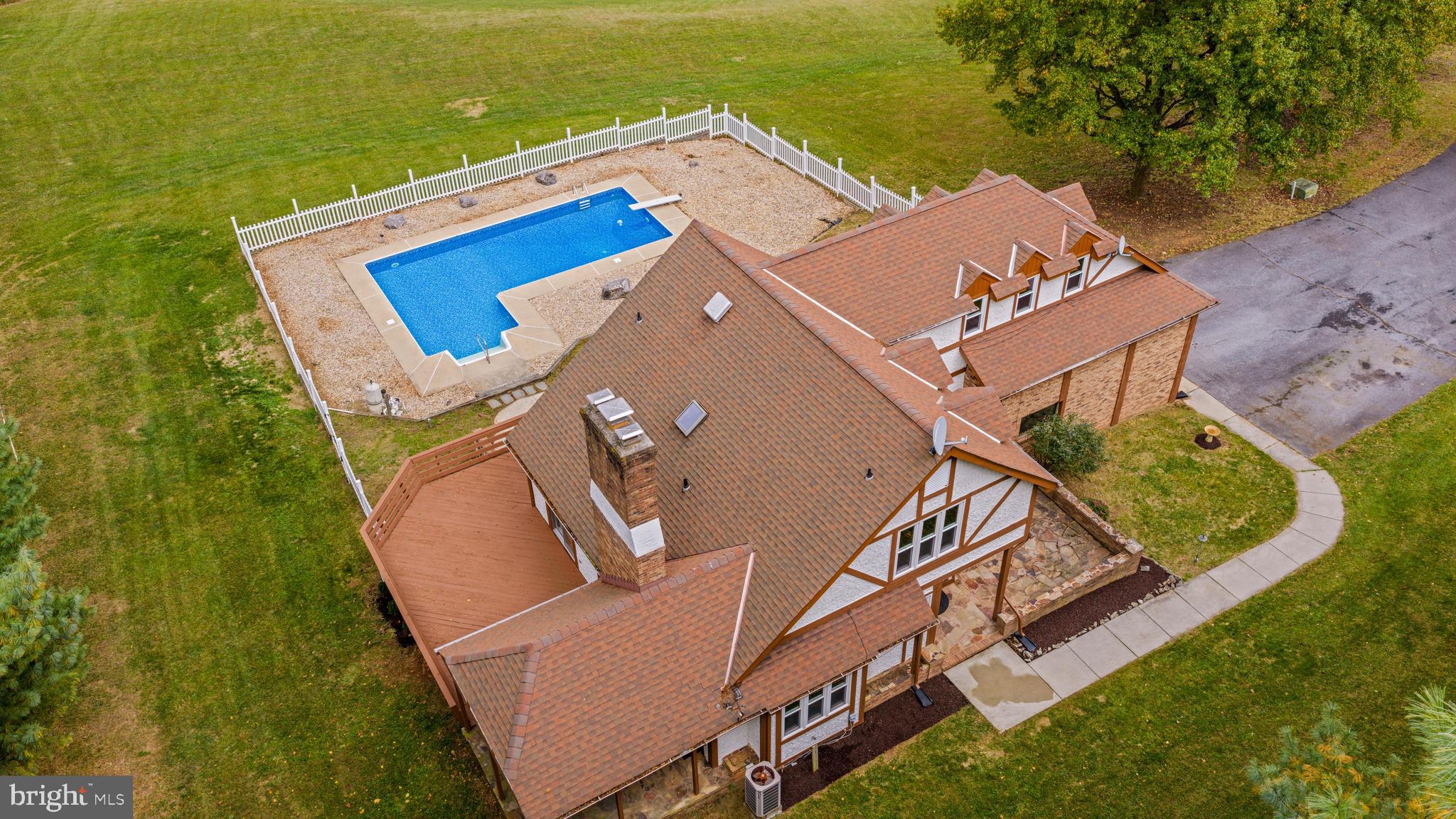 1763 Gablehammer Road Westminster, MD 21157 - Photo 44 of 51 an aerial view of a house with a swimming pool