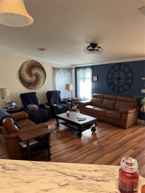 20732 South Grove Loop, Unit 630 Lutz, FL 33558 - Photo 5 of 28 a living room with furniture and a wooden floor