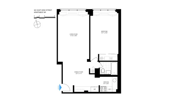 $585,000 | 301 East 22nd Street, Unit 8R | Gramercy