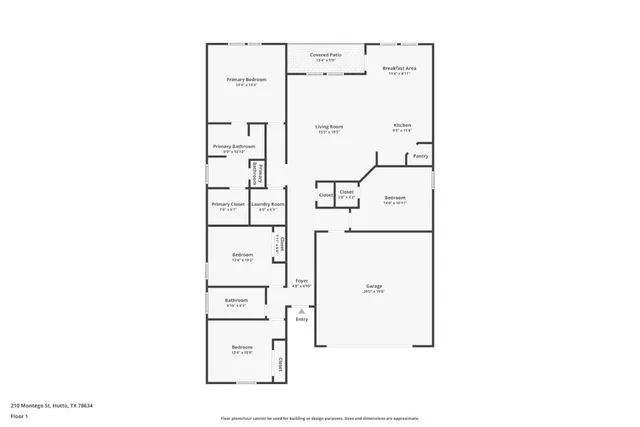 $325,000 | 210 Montego Street, Hutto, TX 78634