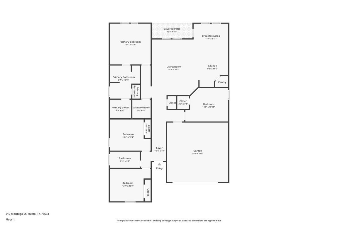 210 Montego Street Hutto, TX 78634 - Photo 29 of 29 a picture of a floor plan