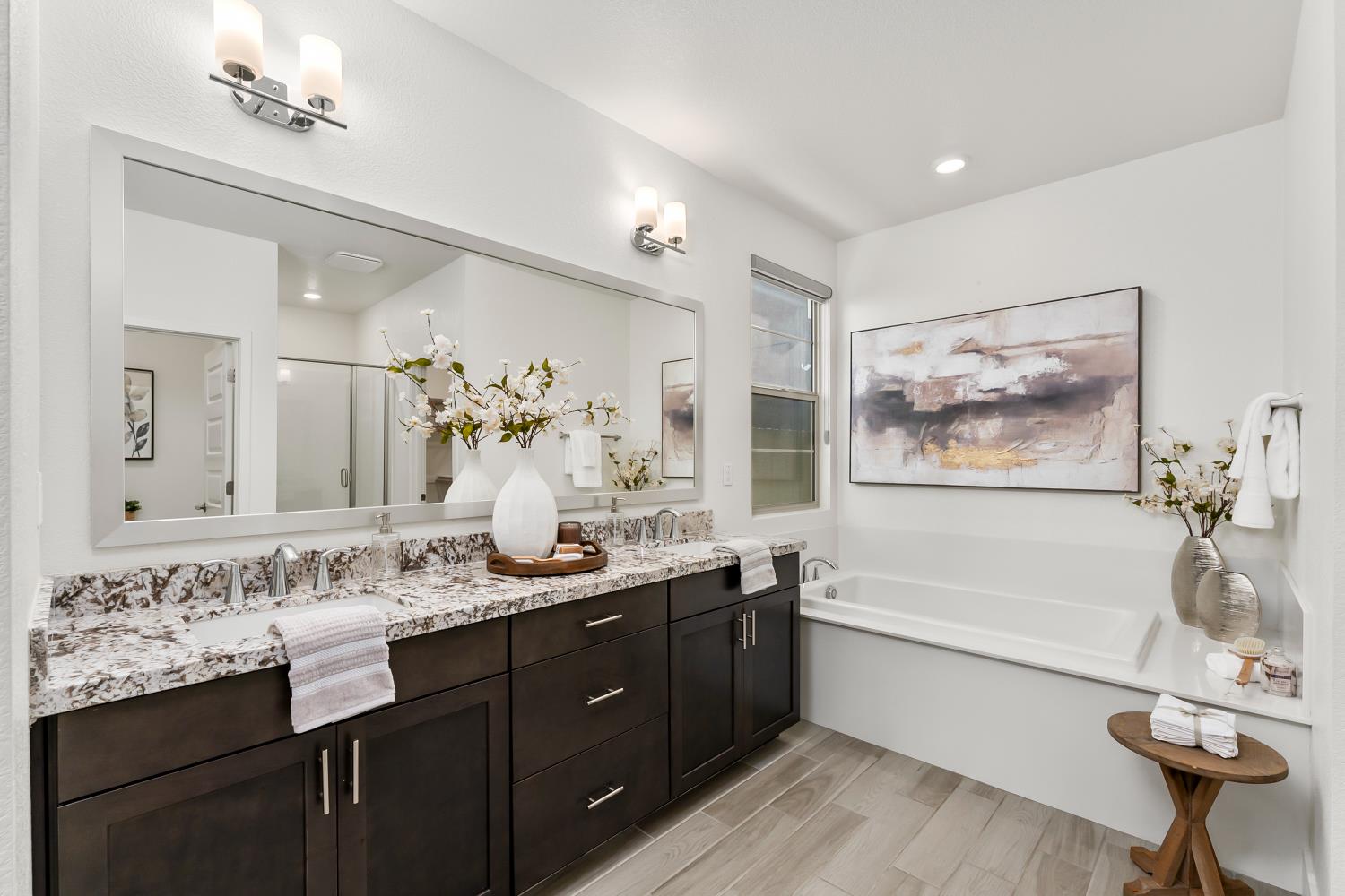 4156 Salt Point Way Rancho Cordova, CA 95742 - Photo 21 of 43 Spa-like master bath with dual sinks & plenty of counter space