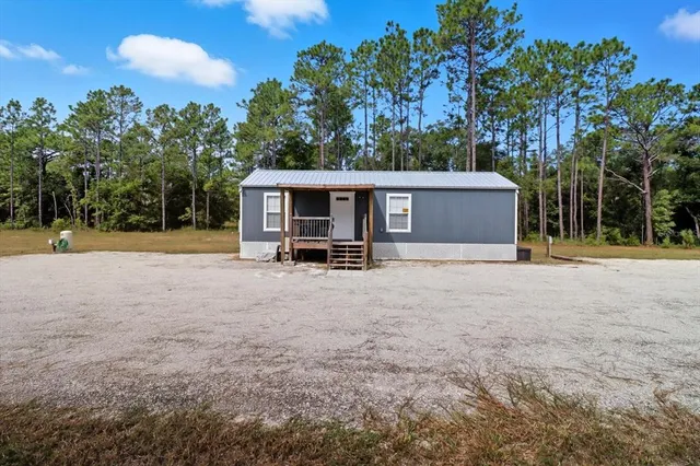 a view of backyard with green space