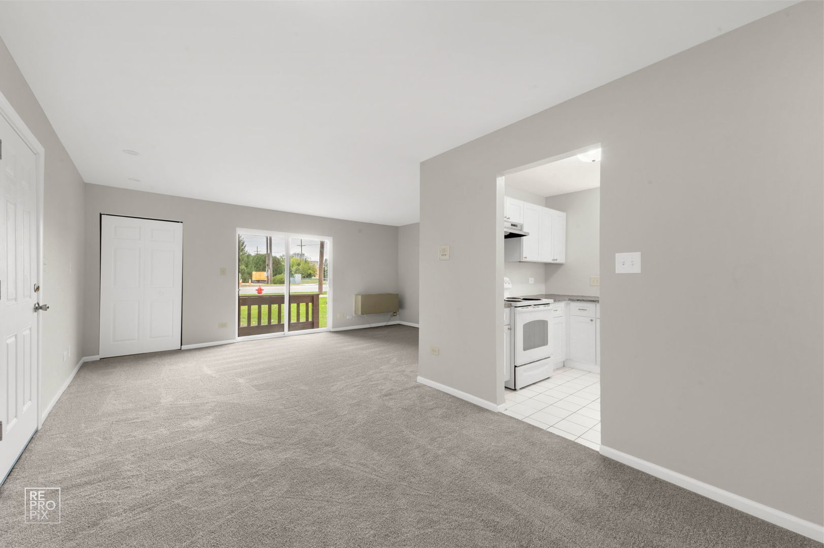 271 Northgate Parkway, Unit 1B Wheeling, IL 60090 - Photo 2 of 10 an empty room with windows and entrance