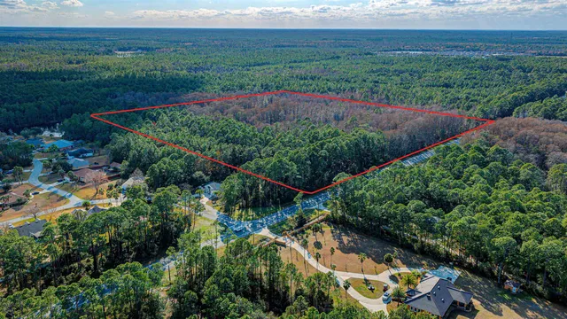 a view of a pathway with a garden