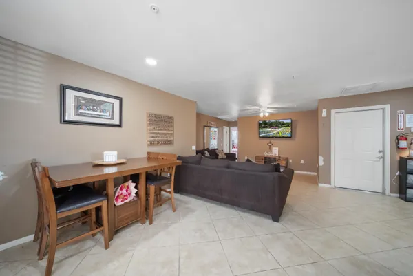 a living room with furniture and a couch