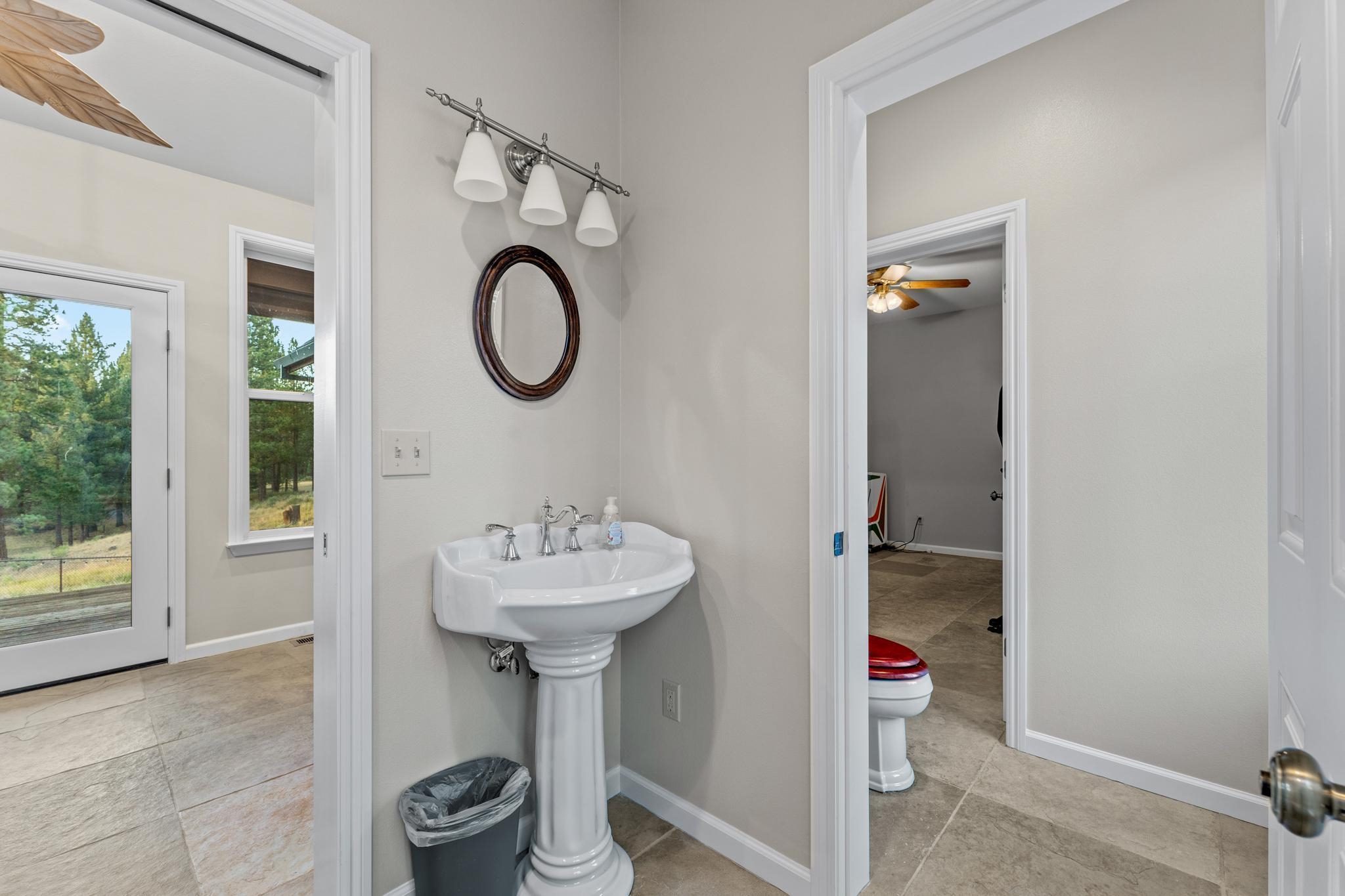 1341 Valley Ranch Drive Clio, CA 96106 - Photo 28 of 50 a bathroom with a sink and a mirror