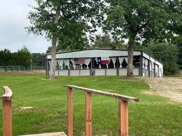 a view of a park with slide