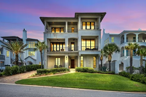a front view of a multi story residential apartment building