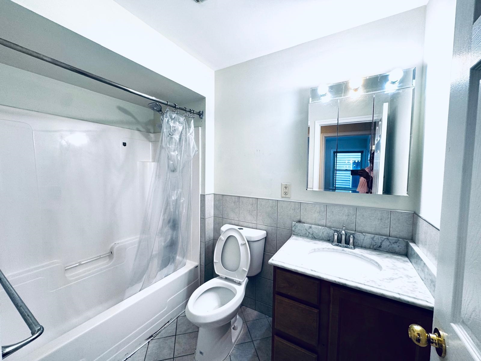 161 West 53rd Street, Unit 2 Bayonne, NJ 07002 - Photo 18 of 19 a bathroom with a sink toilet and shower