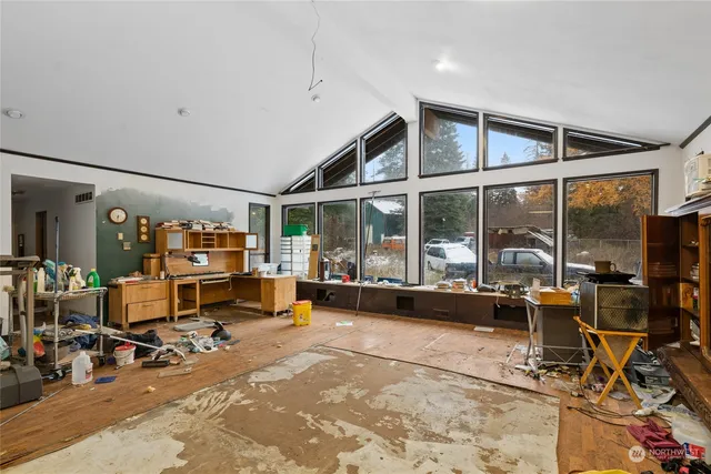 a living room filled with furniture