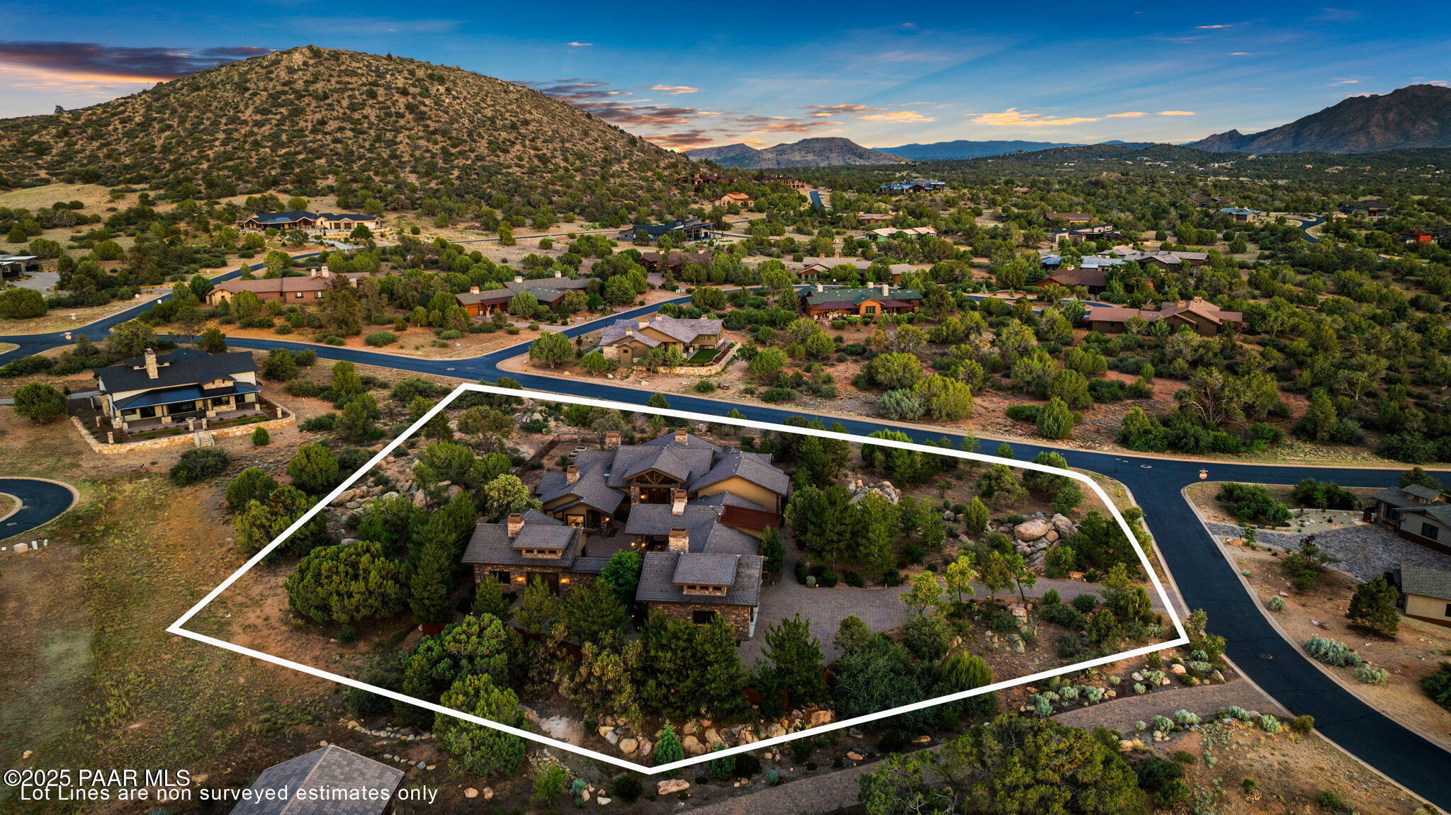 5350 West Three Forks Road Prescott, AZ 86305 - Photo 69 of 99 21-Aerial TW Lot Lines