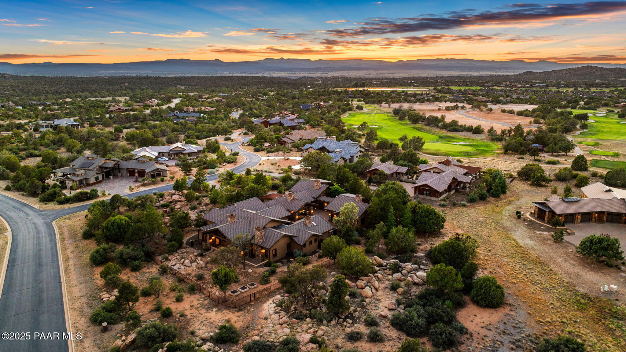 5350 West Three Forks Road Prescott, AZ 86305 - Photo 73 of 99 a view of a city with mountains in the background
